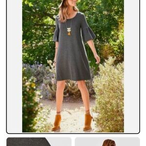 Matilda Jane Gray Ruffle Sleeve Dress